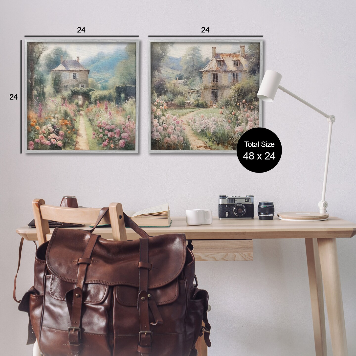 Stupell Industries Quaint French Country Garden 2 pc Framed Giclee Wall Art Set Design by RileyB