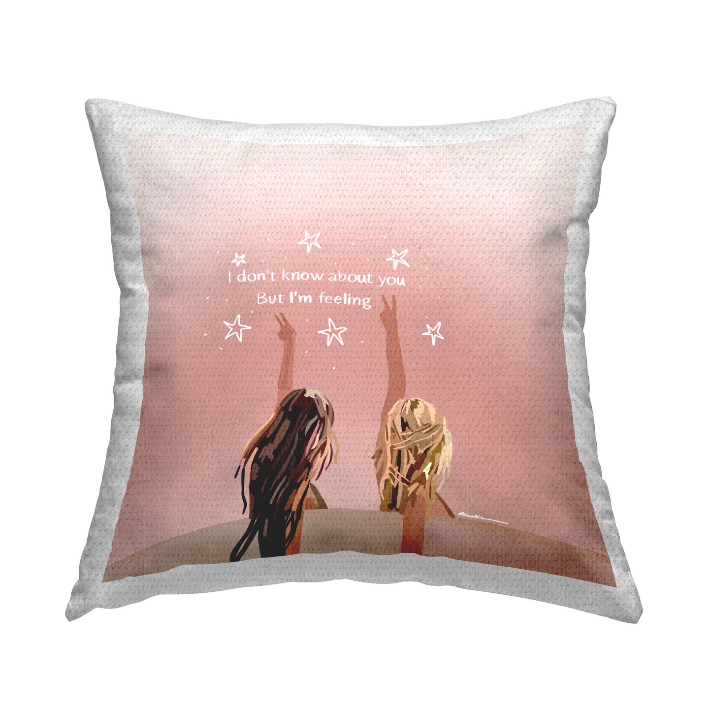Feeling 22 Lyrics Outdoor Printed Pillow Design by Amelia Noyes, 18 x 7 x 18