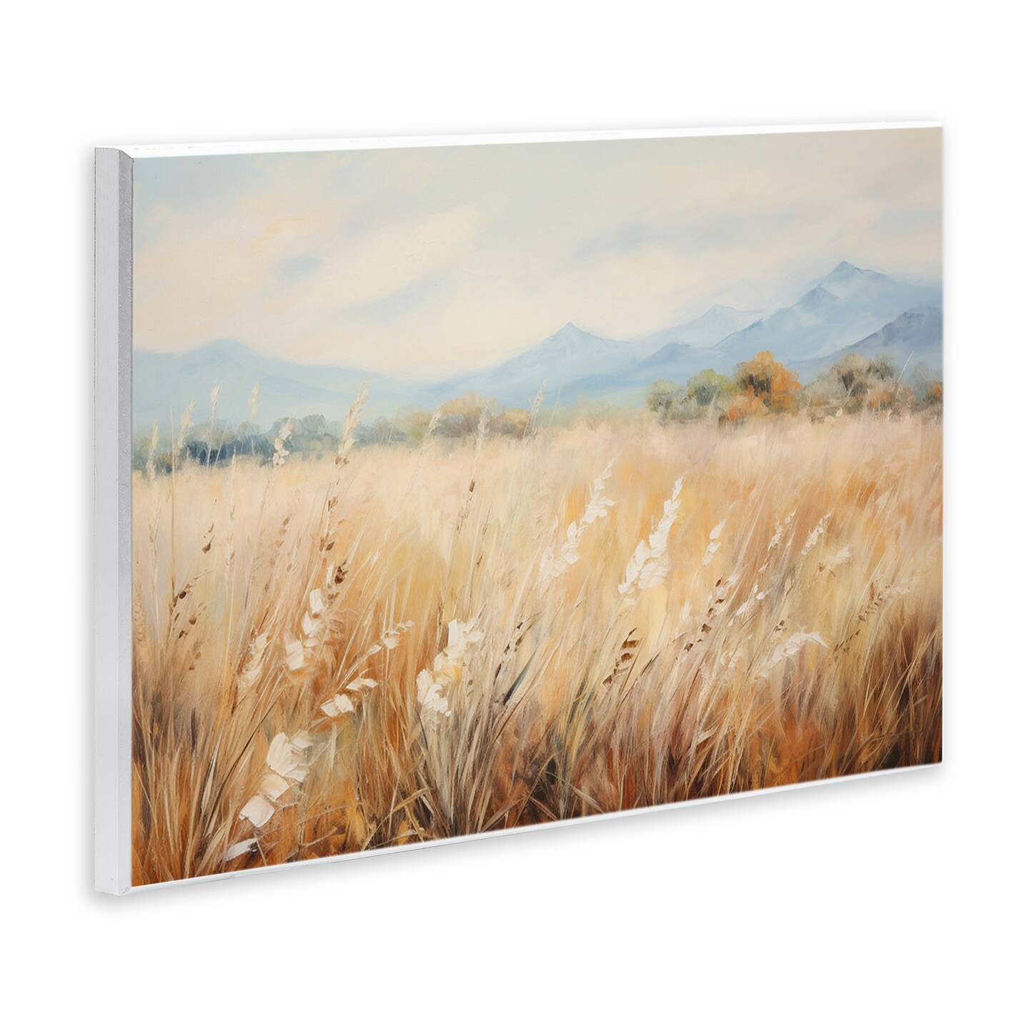 Stupell Industries Wheat Field Landscape Wall Plaque Art Design by Petal Prints Design