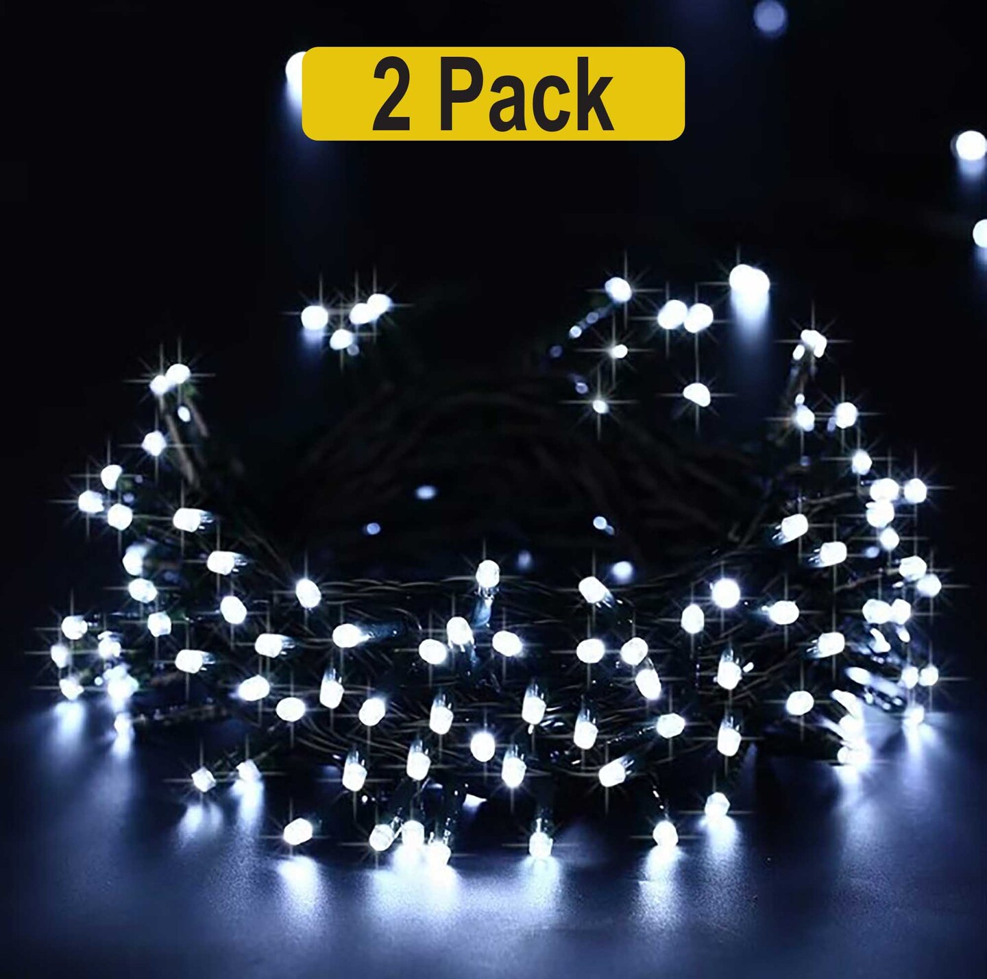 100 LED Green Wire String Lights — 32ft, Plug-In, Magical Glow