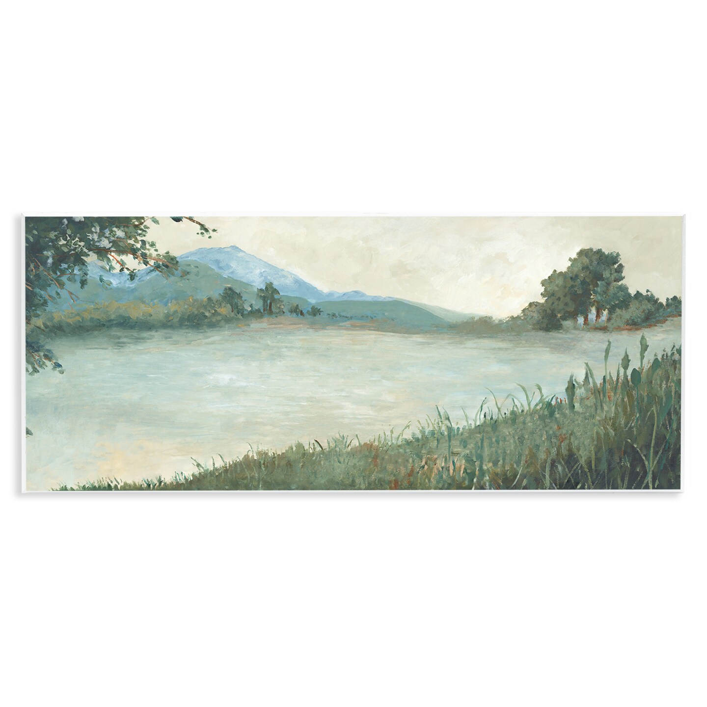 Stupell Industries Grasses by Scenic Lake Wall Plaque Art Design by Jacob Q