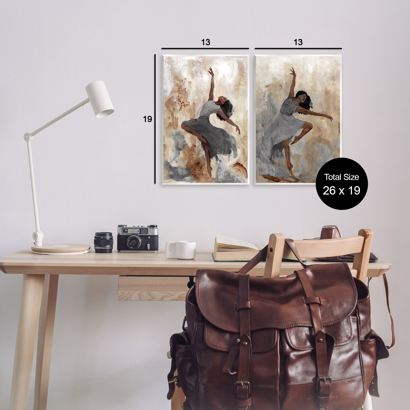 Stupell Industries Abstract Interpretive Dance Figure 2 pc Wall Plaque Art Set Design by Charity Henderson