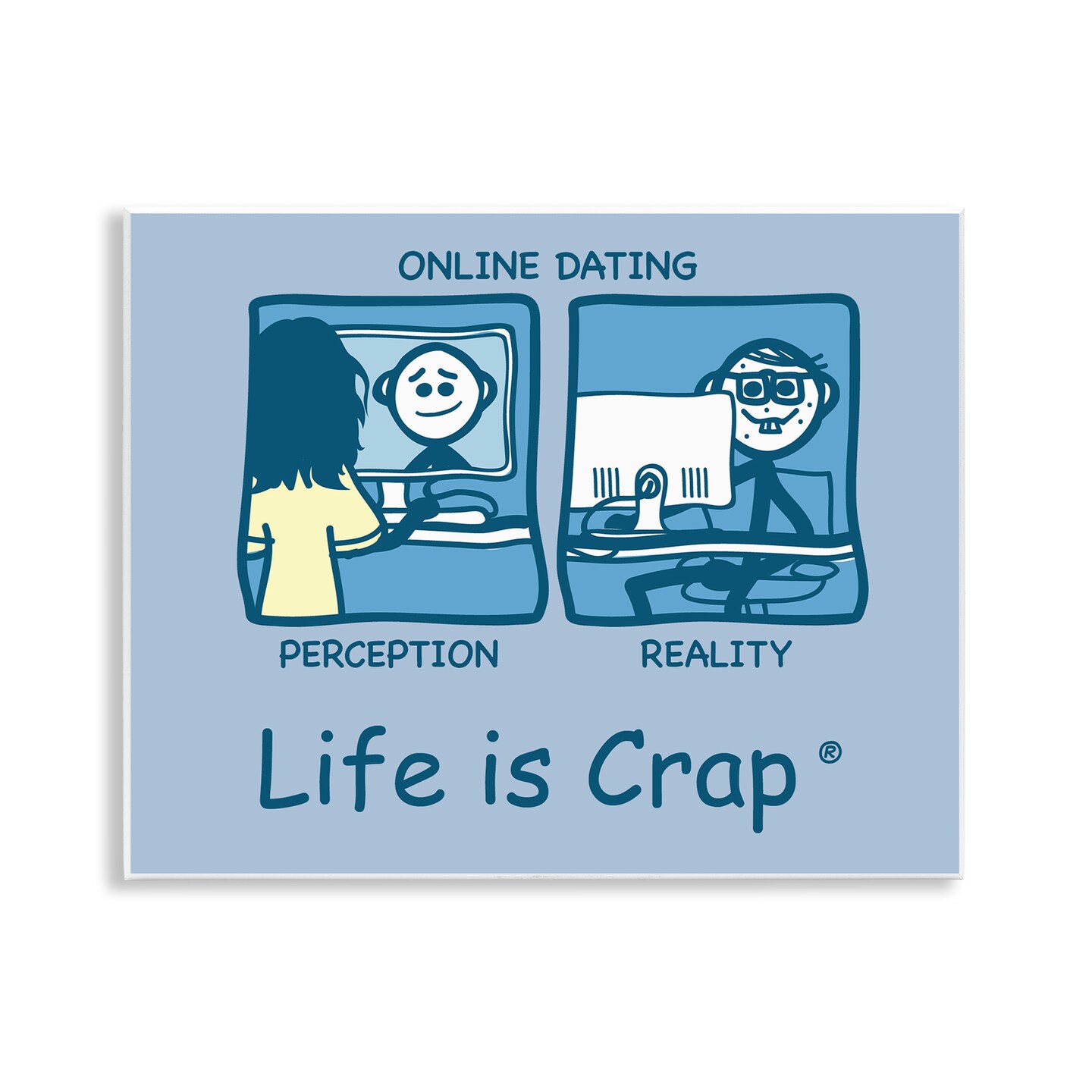 Stupell Industries Perception and Reality Dating Wall Plaque Art Design by LIC