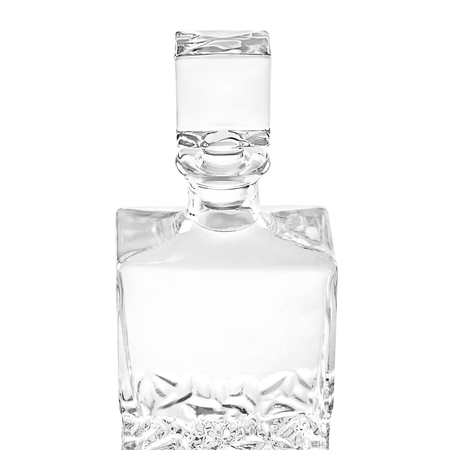 Makerflo Customizable Decanter with Airtight Stopper 24 oz | Liquor Decanter Bottle for Wine, Scotch, Bar, Ideal for DIY Personalization - Laser Engraving, UV DTF, Vinyl, Epoxy, Individually Wrapped