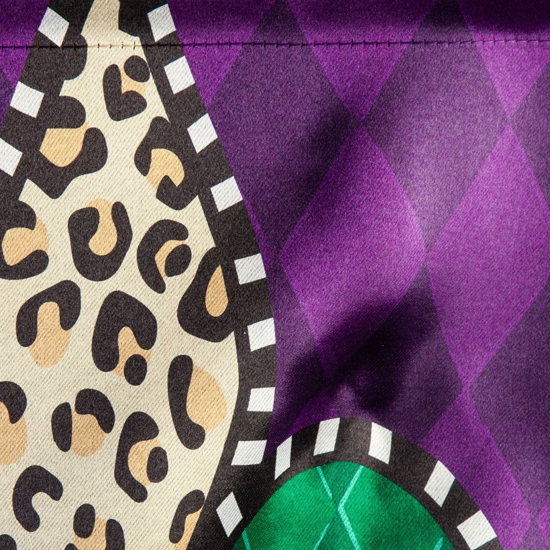 Animal Print Fleur De Lis Mardi Gras Garden Flag 2 Sided