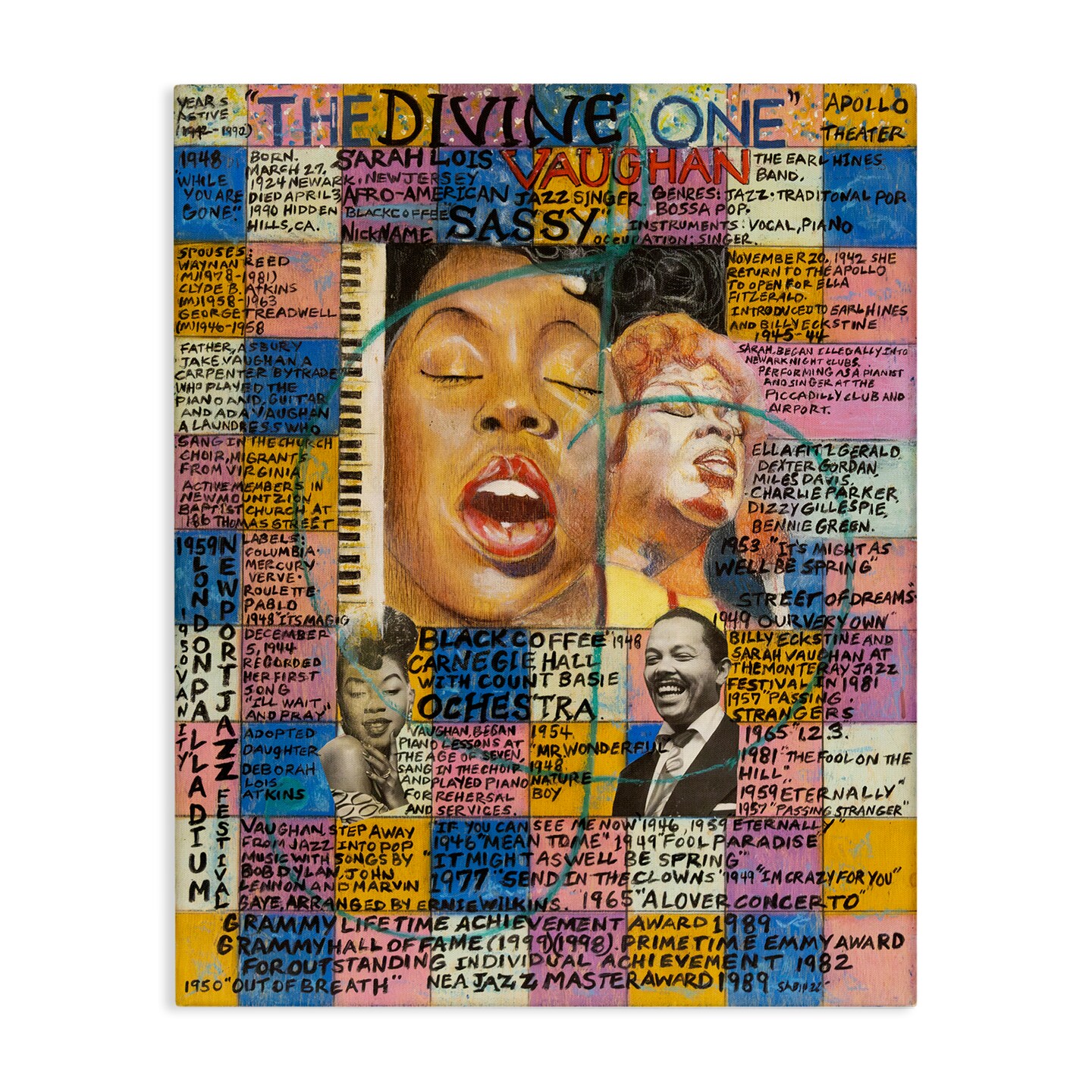 Stupell Industries Sarah Lois Vaughan Collage Canvas Wall Art Design by Sabin