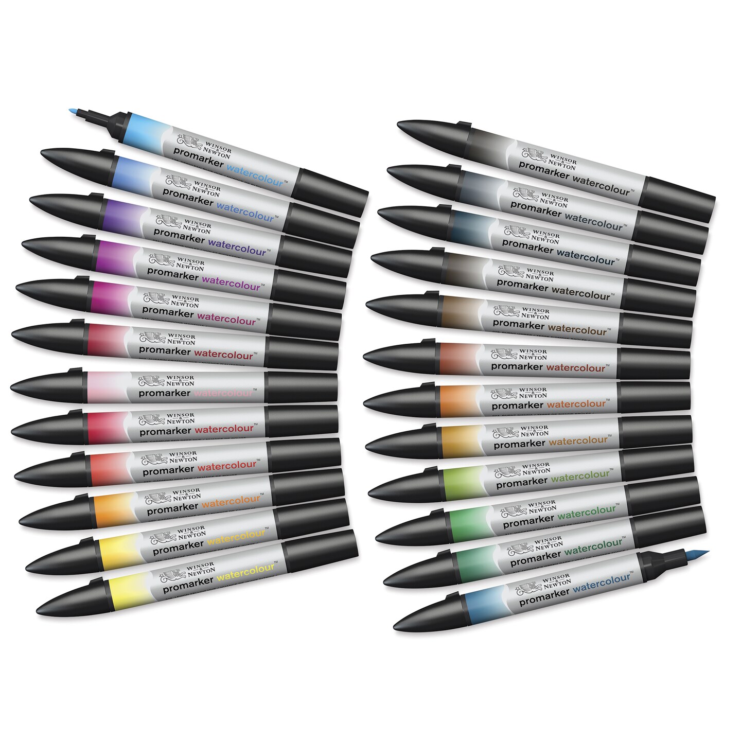 Winsor &#x26; Newton Promarker Watercolor Markers - Basic Colors, Set of 24