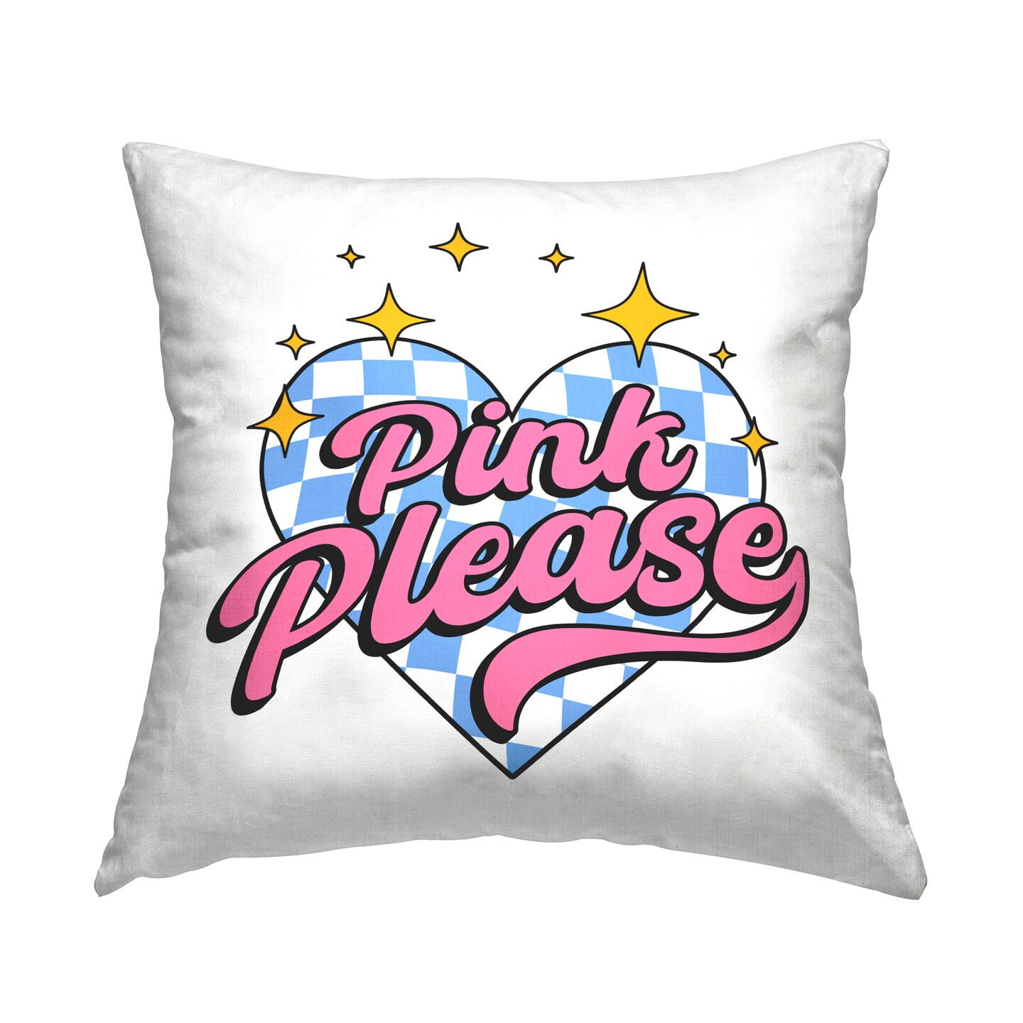 Funky Pink Please Decorative Printed Throw Pillow Design by Ahmed Sameh Hussein, 18 x 7 x 18