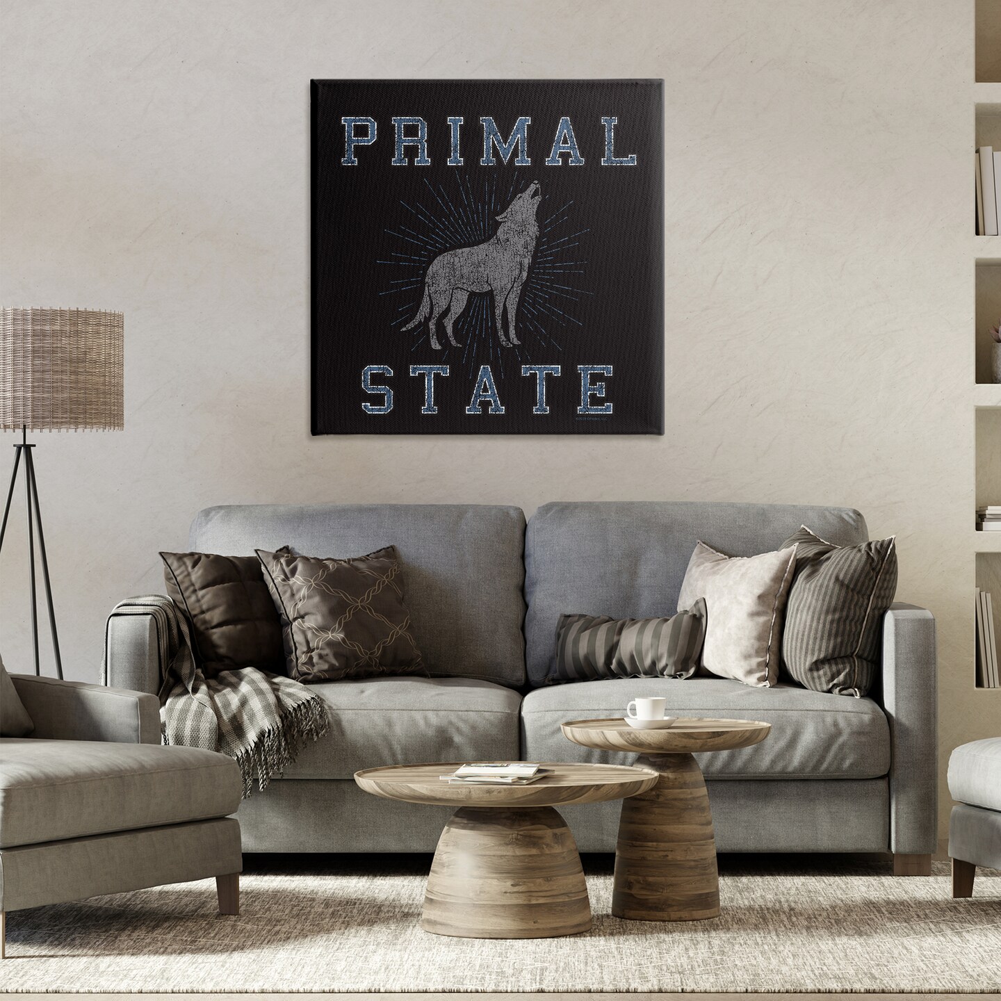 Stupell Industries Primal Wolf State Canvas Wall Art Design by Spirit Animals/Life Is High