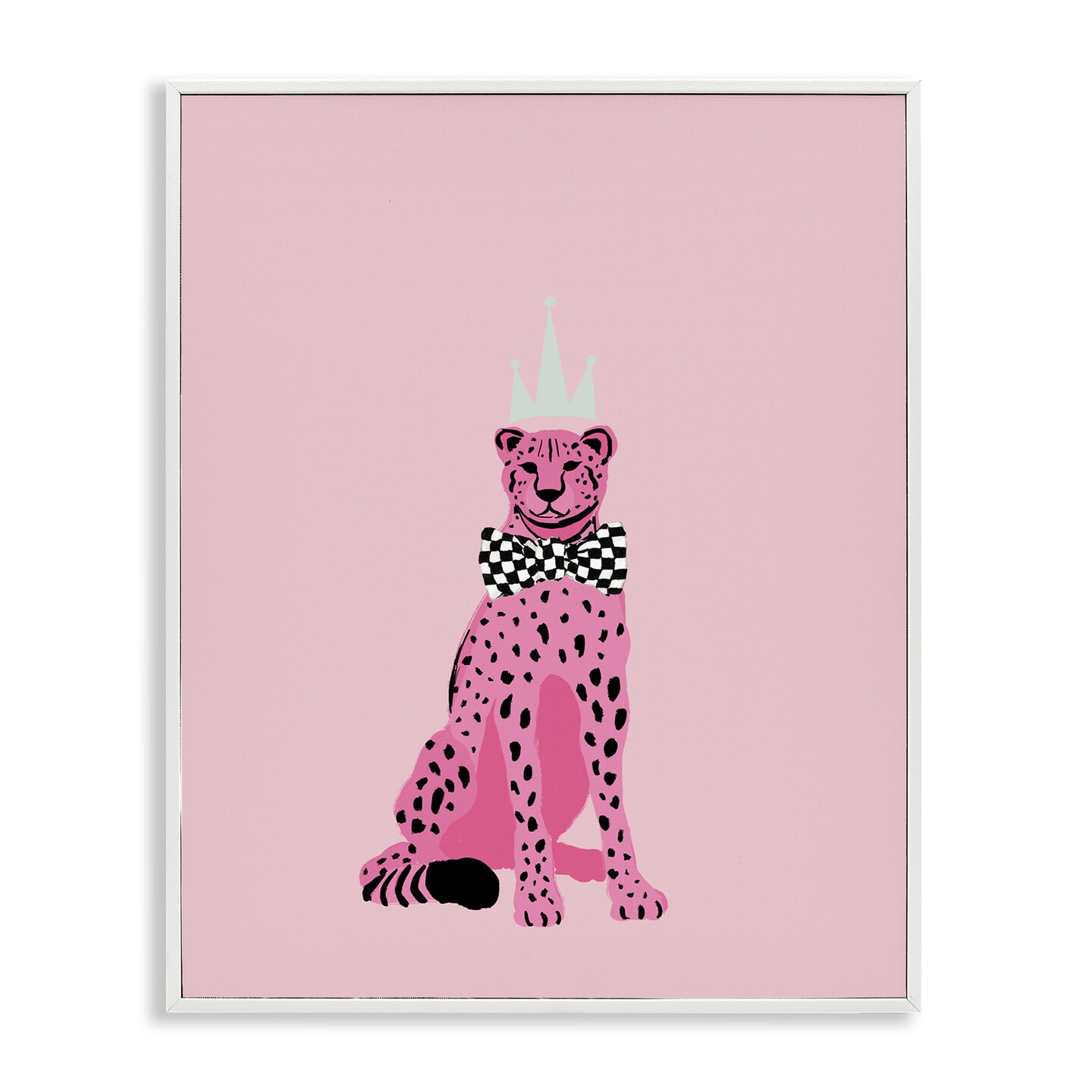Stupell Industries Pink Cheetah King Framed Giclee Wall Art Design by Elizabeth Medley