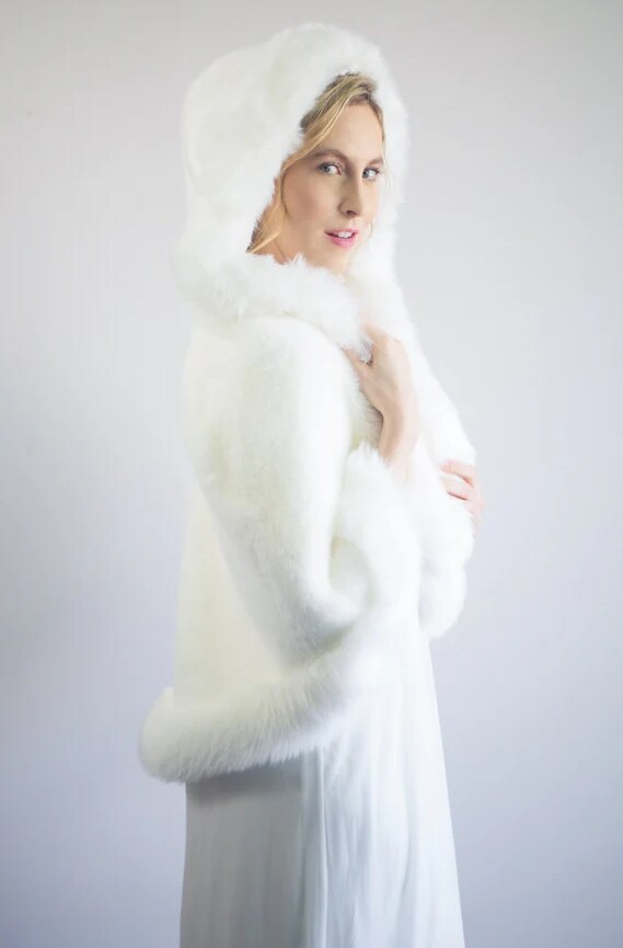 定番のお歳暮&冬ギフトの商品をすべ Wht01) (Juliet Cape Fur Faux White Ivory | by MakerPlace ワンピース