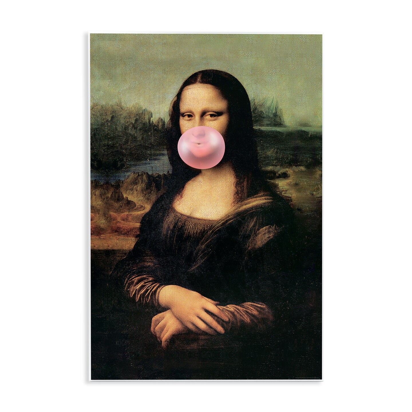 Stupell Industries Mona Lisa & Bubblegum Wall Plaque Art Design by Reinders