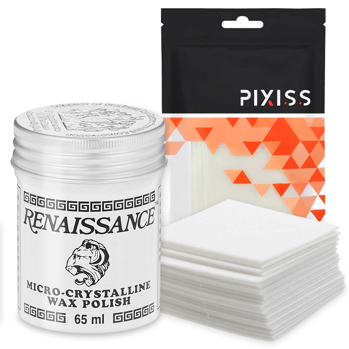 GRAS Art Bundles Renaissance Wax (65 ml) and Pixiss Polishing Pads (10x)