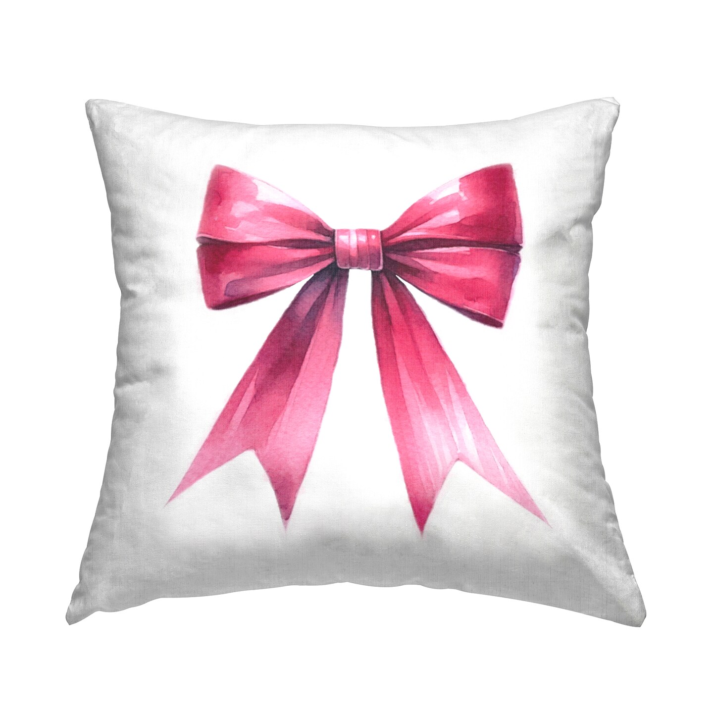 Dark Magenta Ribbon Decorative Printed Throw Pillow Design by Amanda Greenwood, 18 x 7 x 18