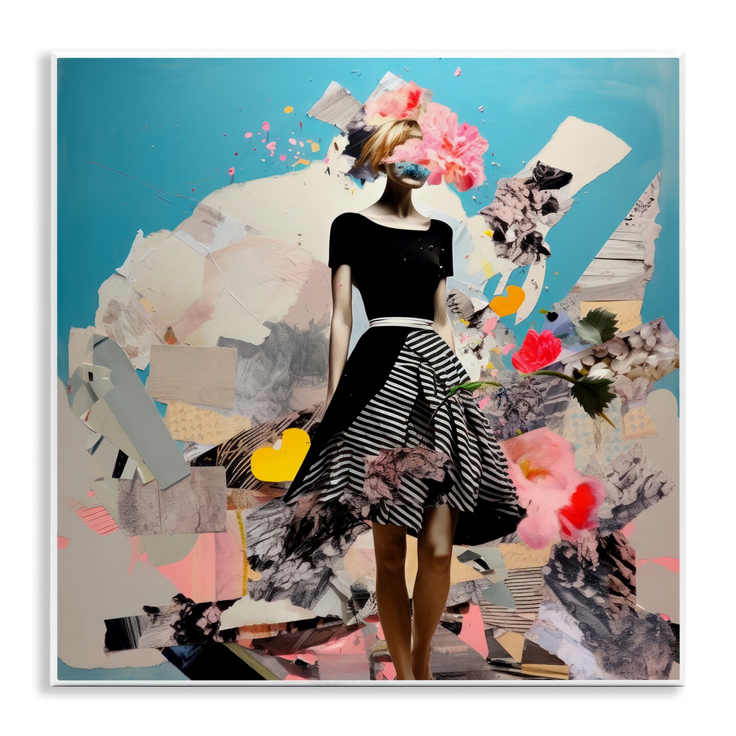Stupell Industries Surreal Collage Woman Wall Plaque Art Design by Irena Orlov