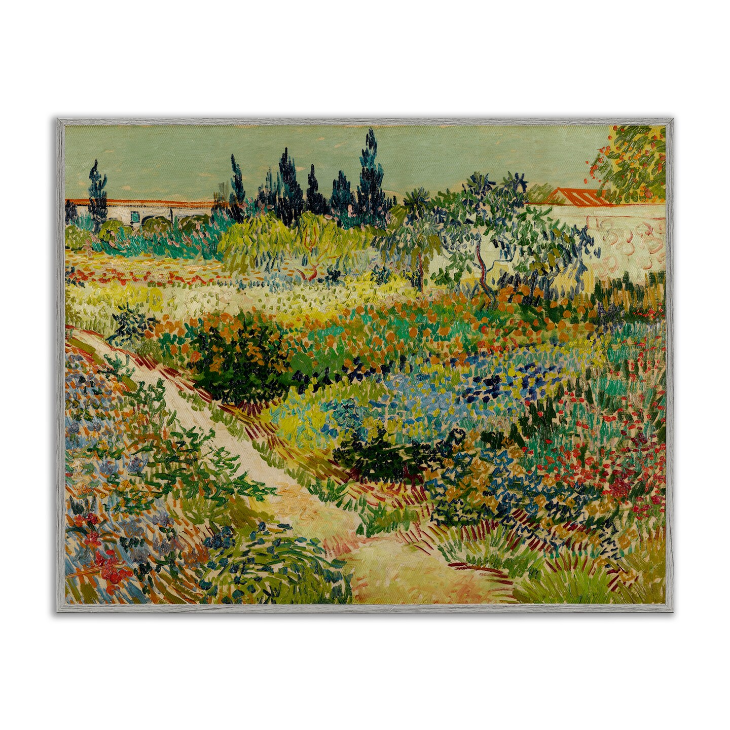 Stupell Industries Van Gogh Garden at Arles Framed Giclee Wall Art Design by one1000paintings