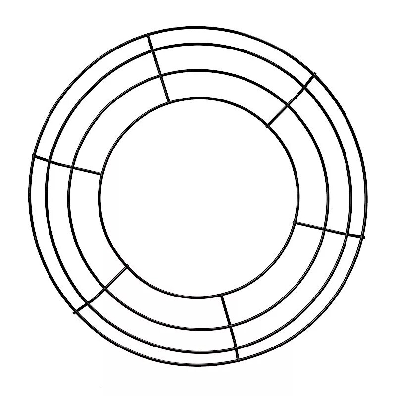 14-Inch Black Metal Round Hoop Hanging WREATH FRAME DIY Home Party Decorations