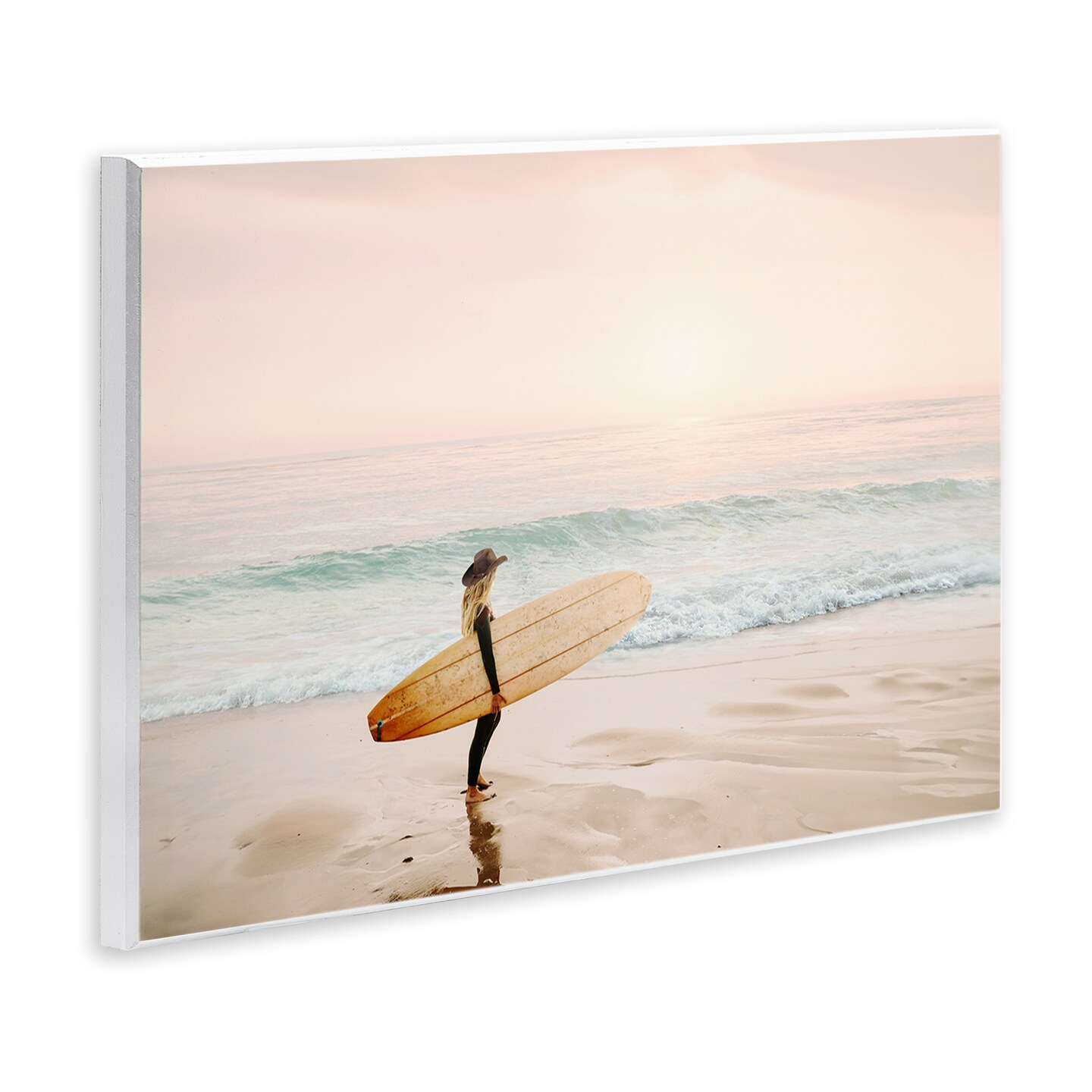 Stupell Industries Surfer Cowgirl on Beach Wall Plaque Art Design by Sisi and Seb