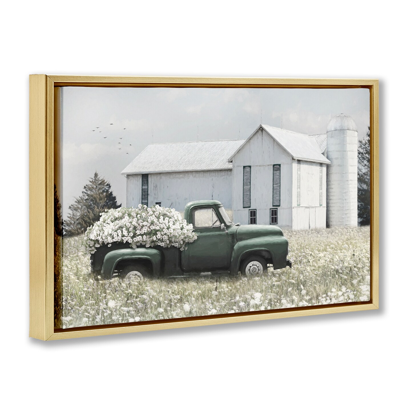 Stupell Industries Rustic Barn & Truck Framed Floater Canvas Wall Art Design by Lori Deiter