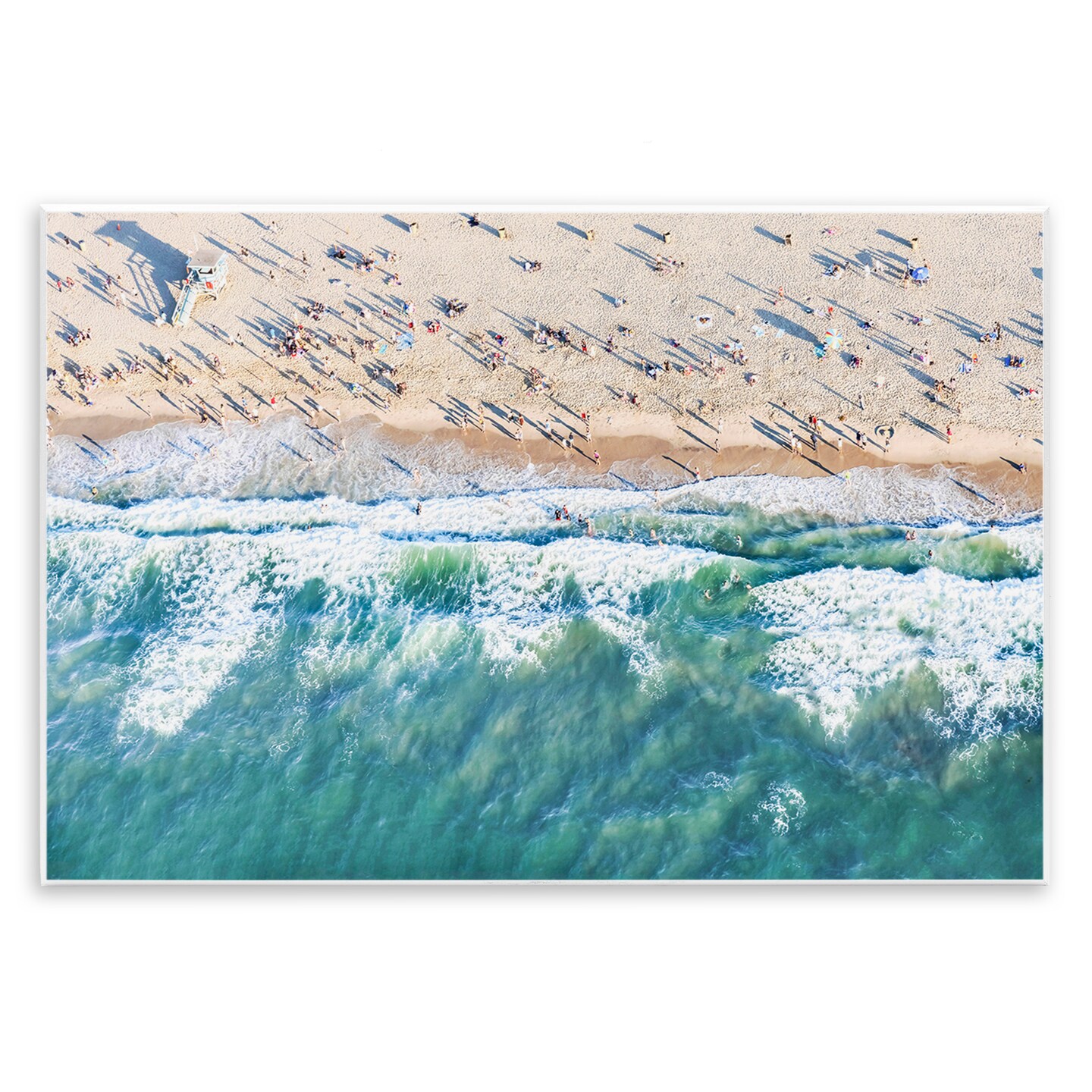 Stupell Industries Aerial Tide Beach Foam Wall Plaque Art Design by Sisi and Seb