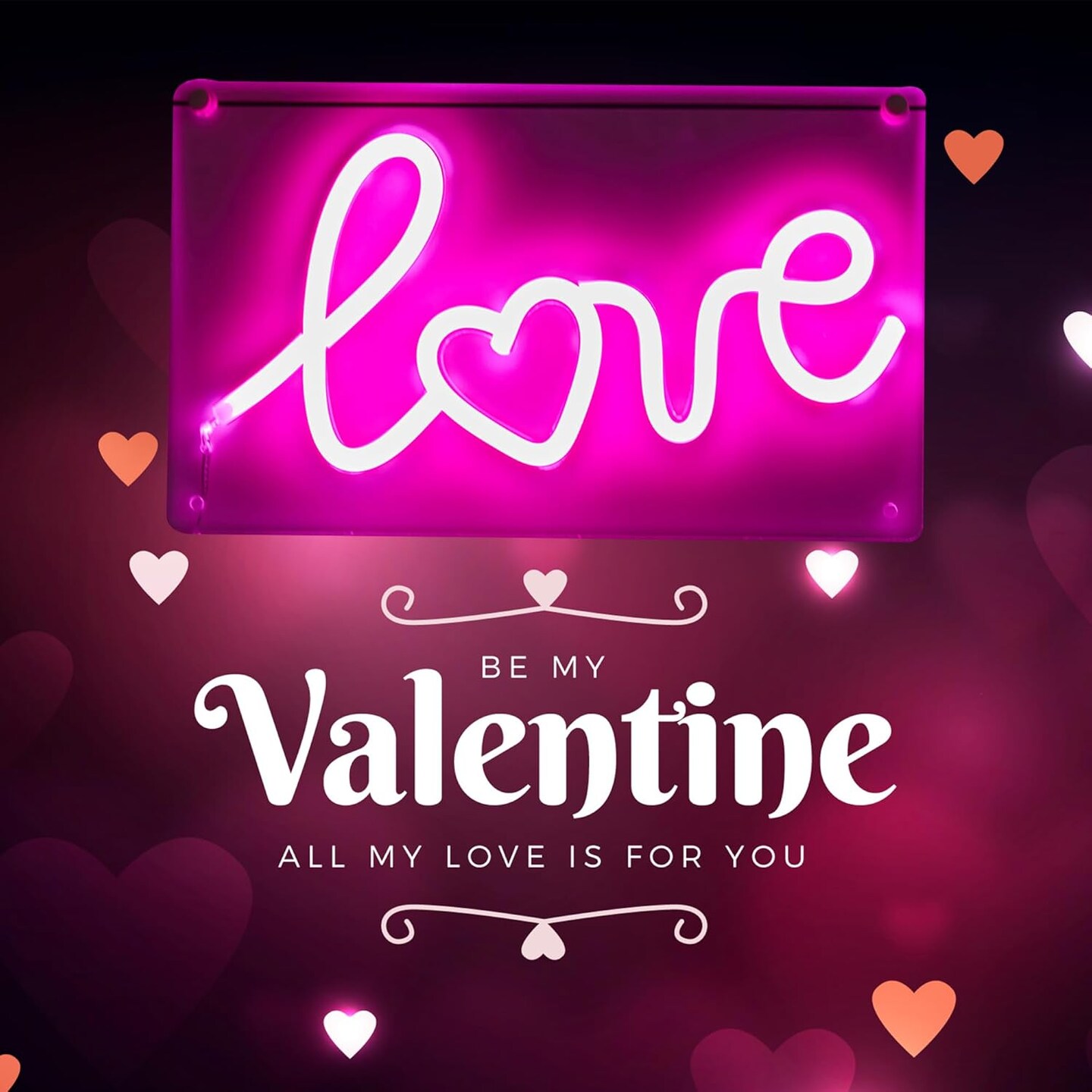 Valentines Day Decor Love Neon Sign Pink Room Decor Neon Signs for Wall Decor Led Light Sign Wedding Gifts Dorm Decor Christmas Decorations