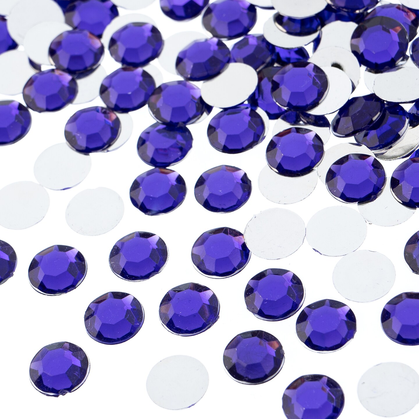 John Bead 10mm (SS45) Round Acrylic Flat Back Rhinestones, 500pcs