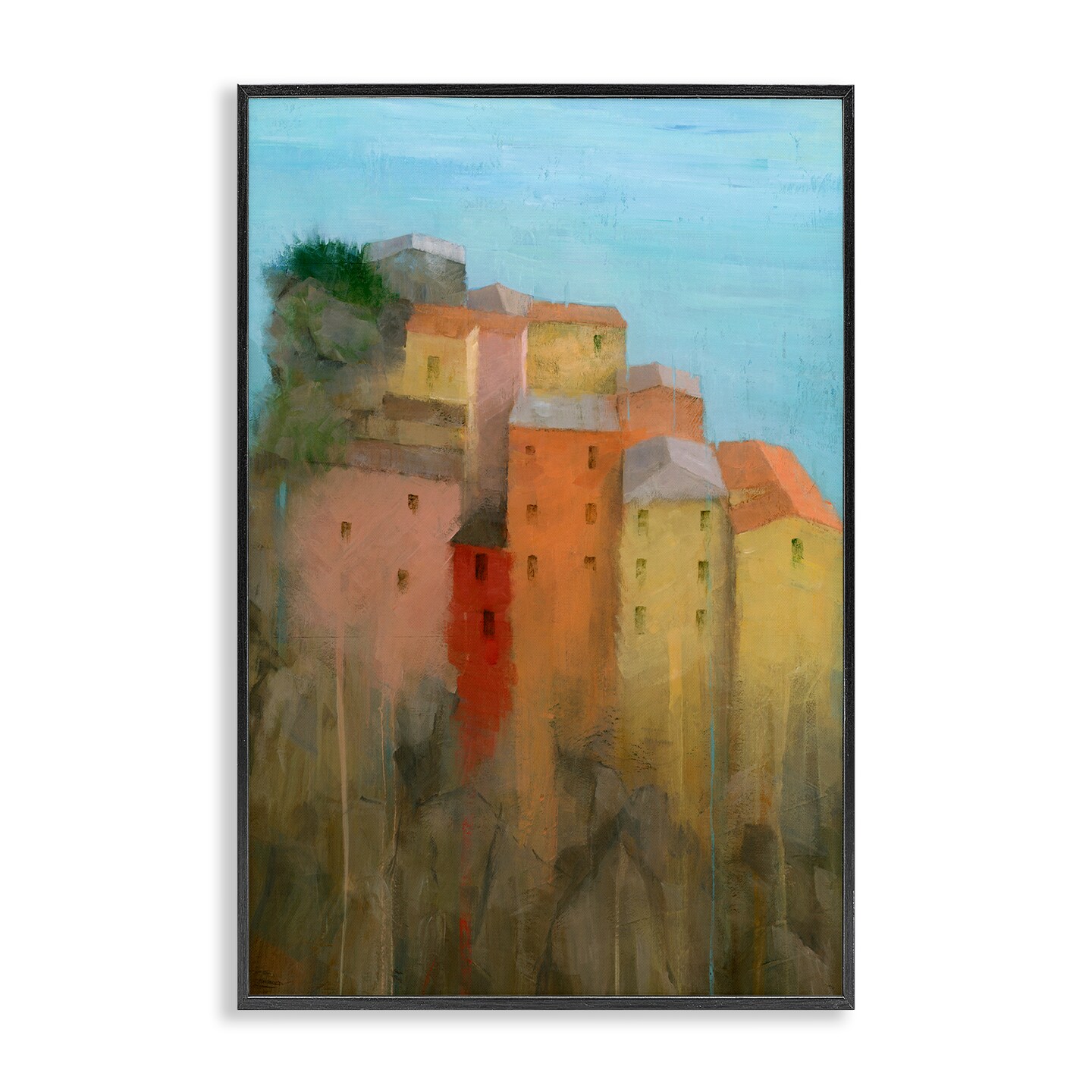 Stupell Industries Tall Seaside Architecture Framed Giclee Wall Art Design by Stephen Mitchell