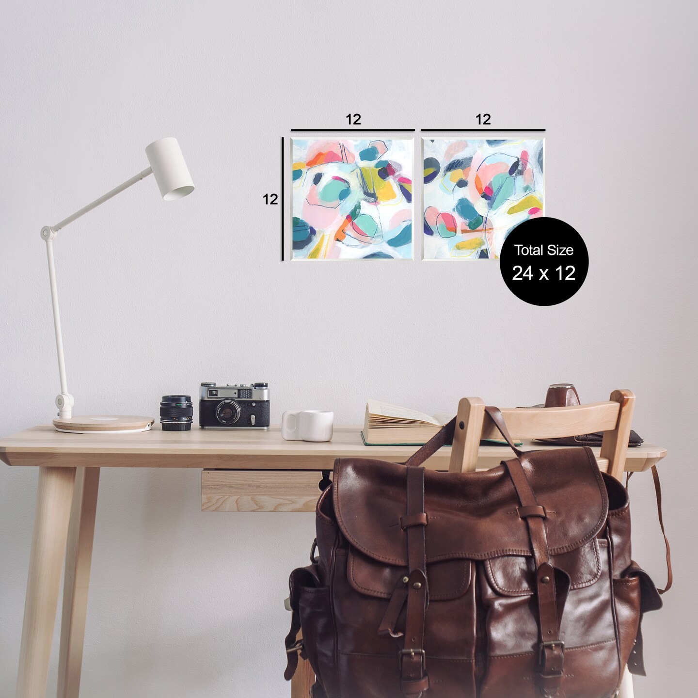 Stupell Industries Eye-catching Abstract Pastels 2 pc Wall Plaque Art Set Design by June Erica Vess