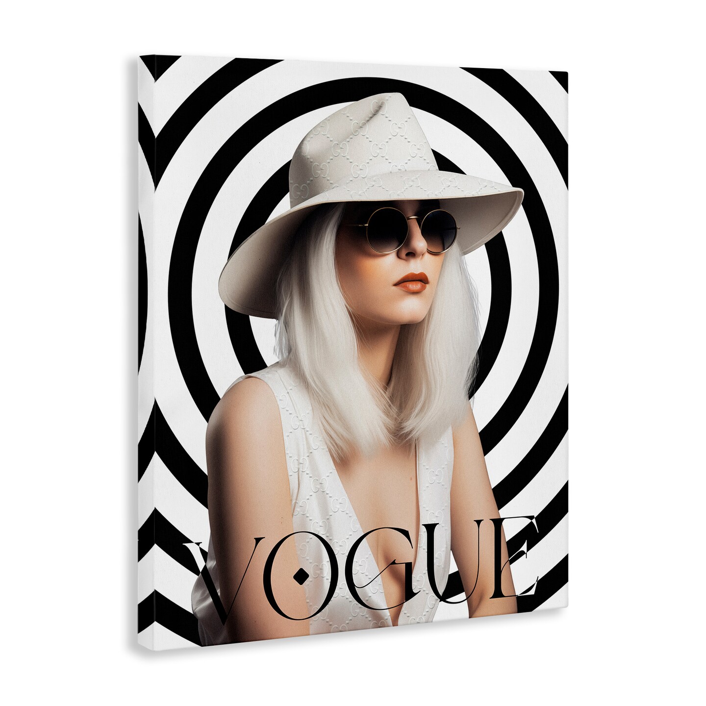 Stupell Industries Mod Girl Portrait Canvas Wall Art Design by Ziwei Li