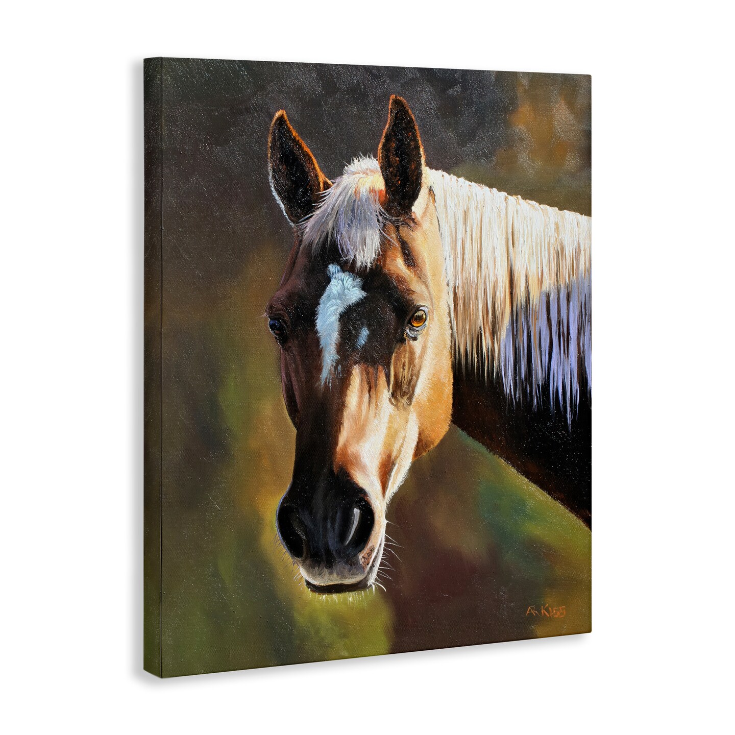 Stupell Industries Brown Horse Portrait Canvas Wall Art Design by Andrew Kiss