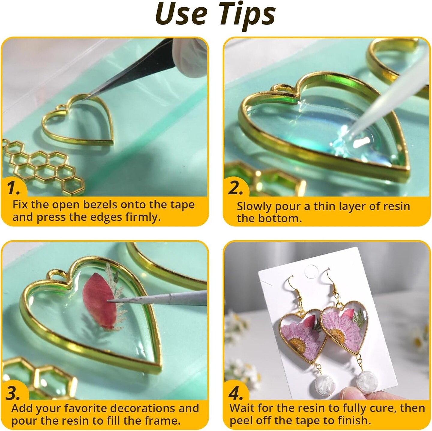 LET&#x27;S RESIN 172 pcs Open Bezels for Resin, 2 Size 36 Styles of Gold Hollow Frame Pendants Bezels with 100pcs Jump Rings, Unique Resin Bezels for Jewelry Making, Necklaces Earrings Making Supplies