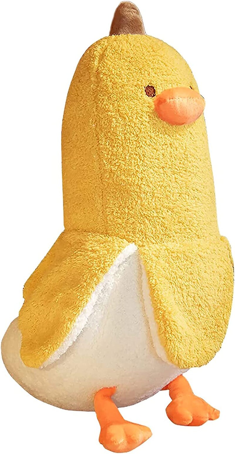 Banana Duck Plush Toy Cute Plushie Hugging Plush Pillow Duck Stuffed Animal for Girls and Boys Yellow 35.4&#x22;