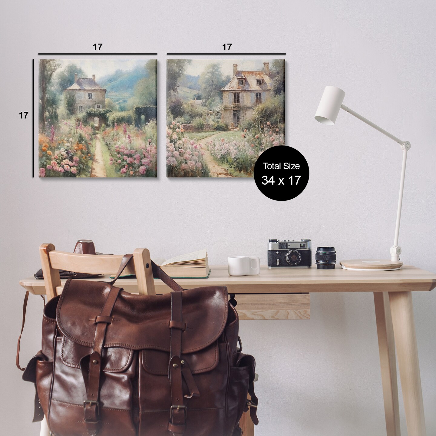 Stupell Industries Quaint French Country Garden 2 pc Canvas Wall Art Set Design by RileyB