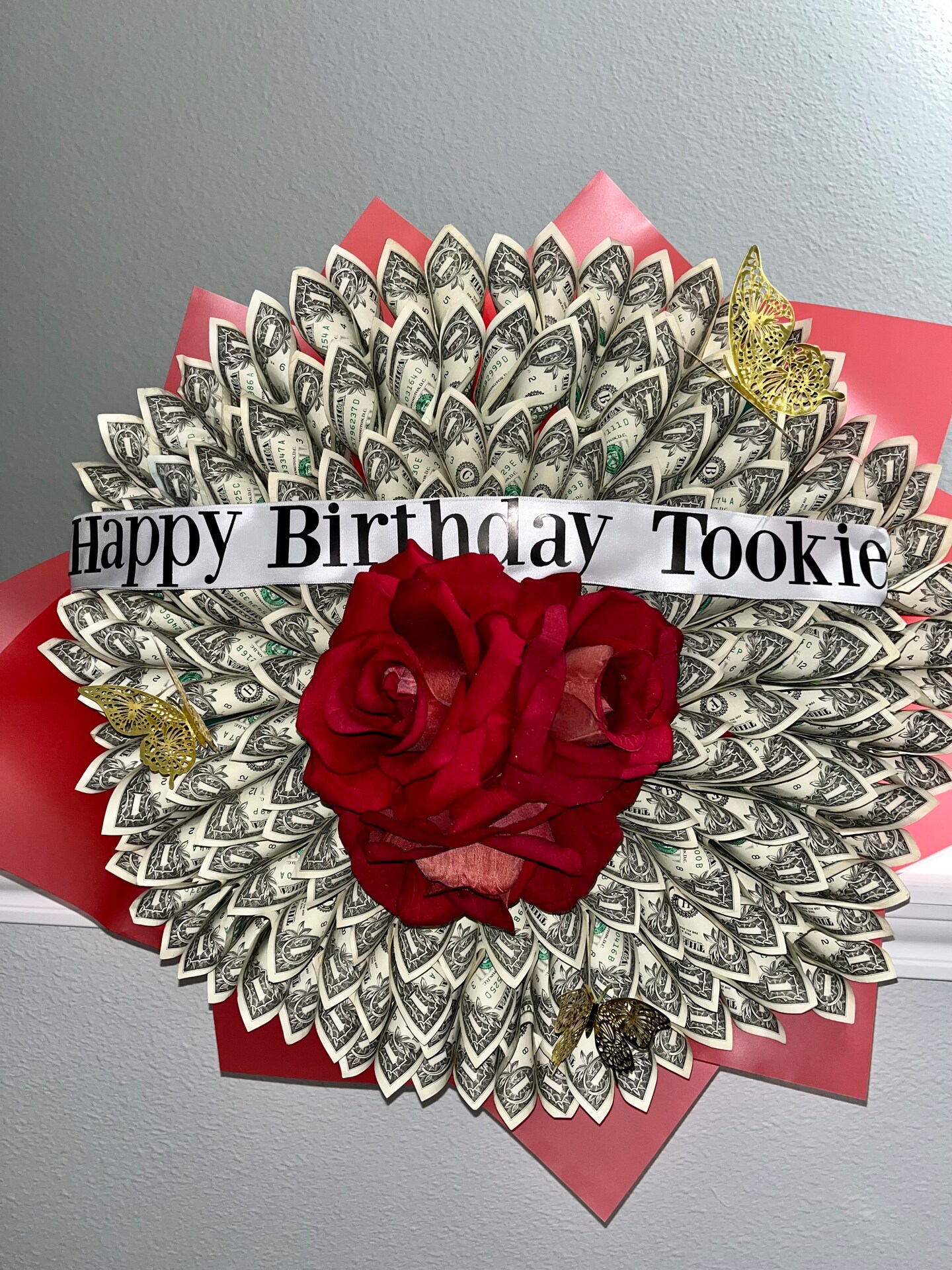 100 Dollar Money Bouquet for Birthdays, Holiday Presents, Graduation, Baby Shower, All Occasions