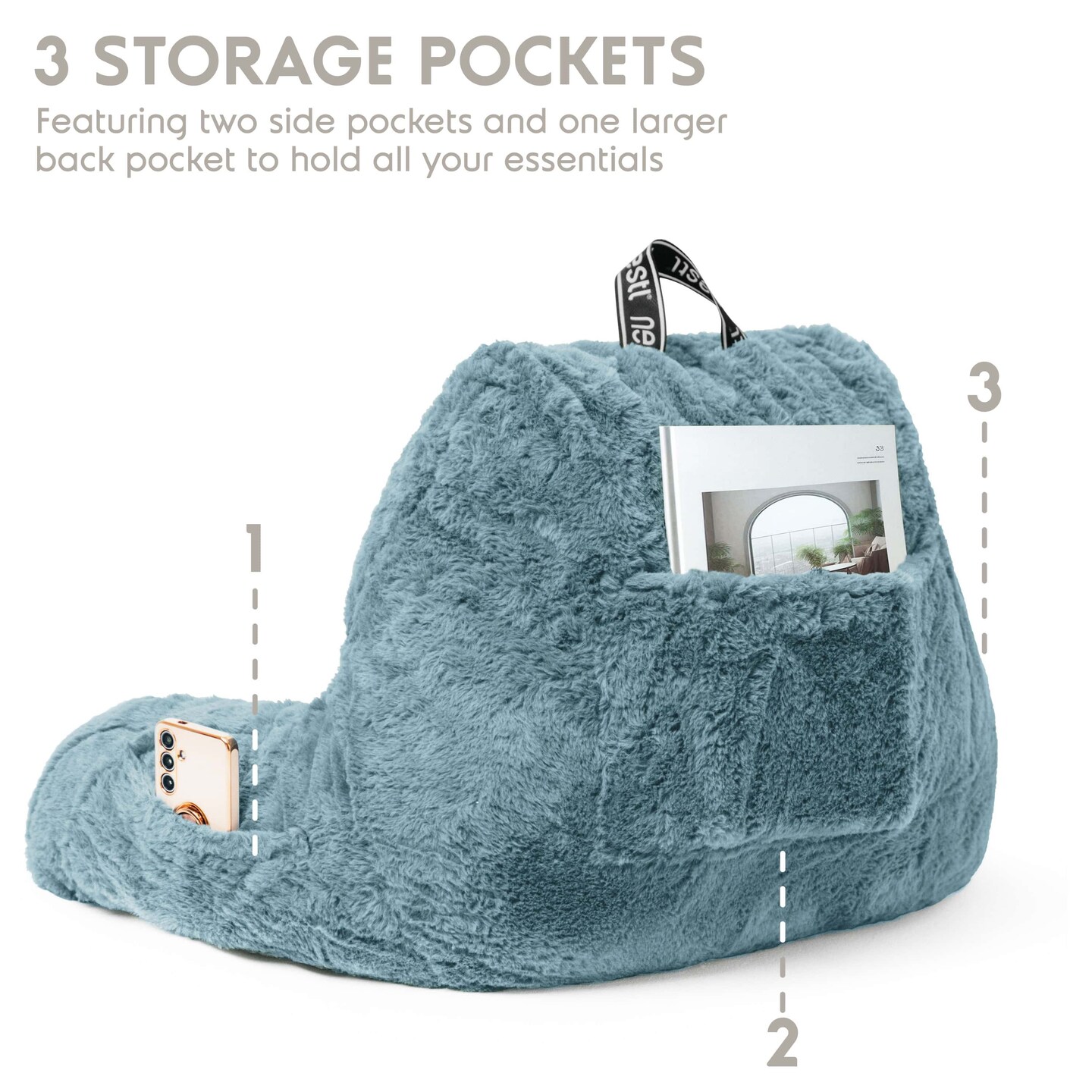 Nestl Fur Reading Pillow
