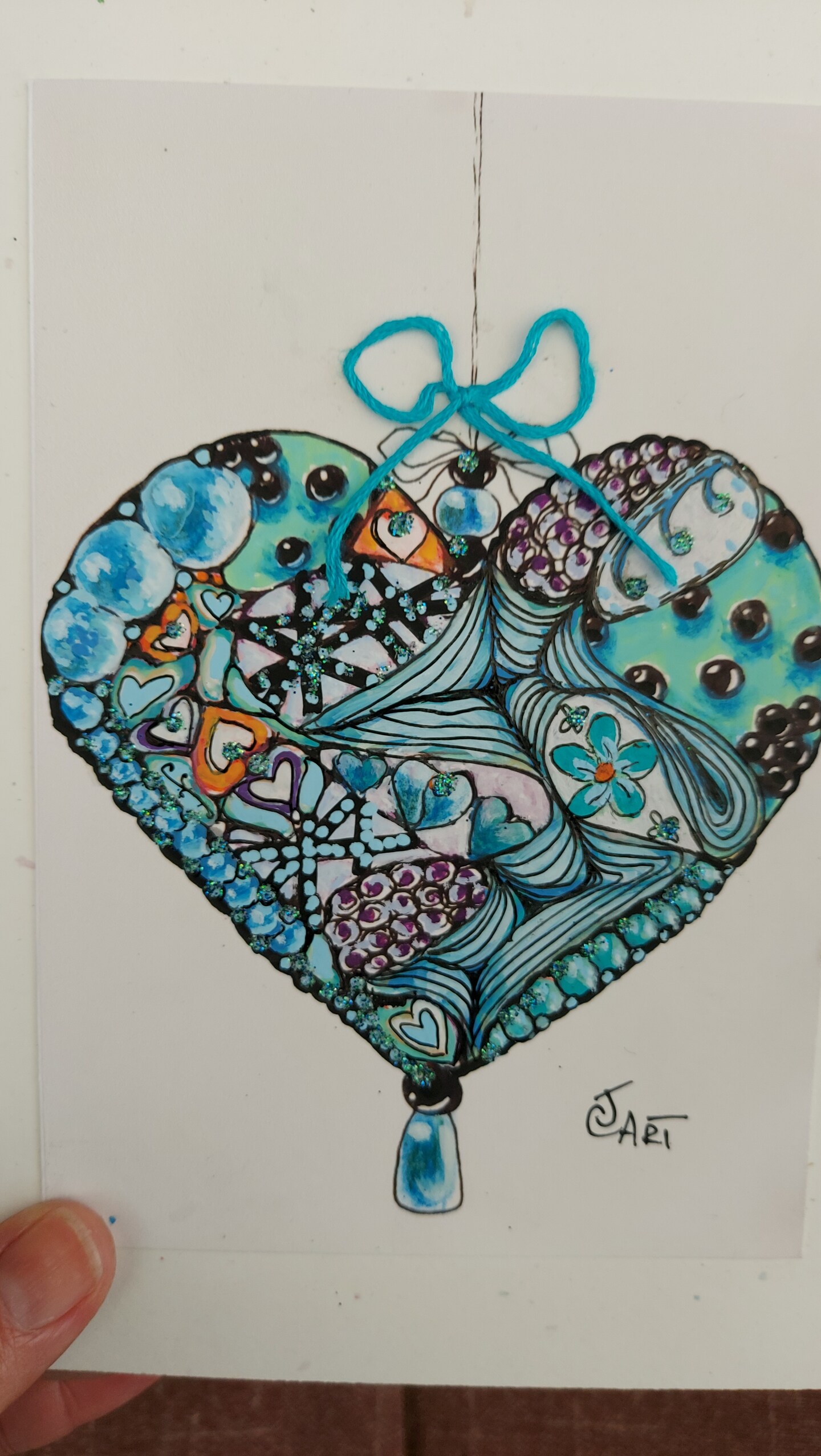 Heart zentangle Print Greeting Card 2 pack | MakerPlace by Michaels