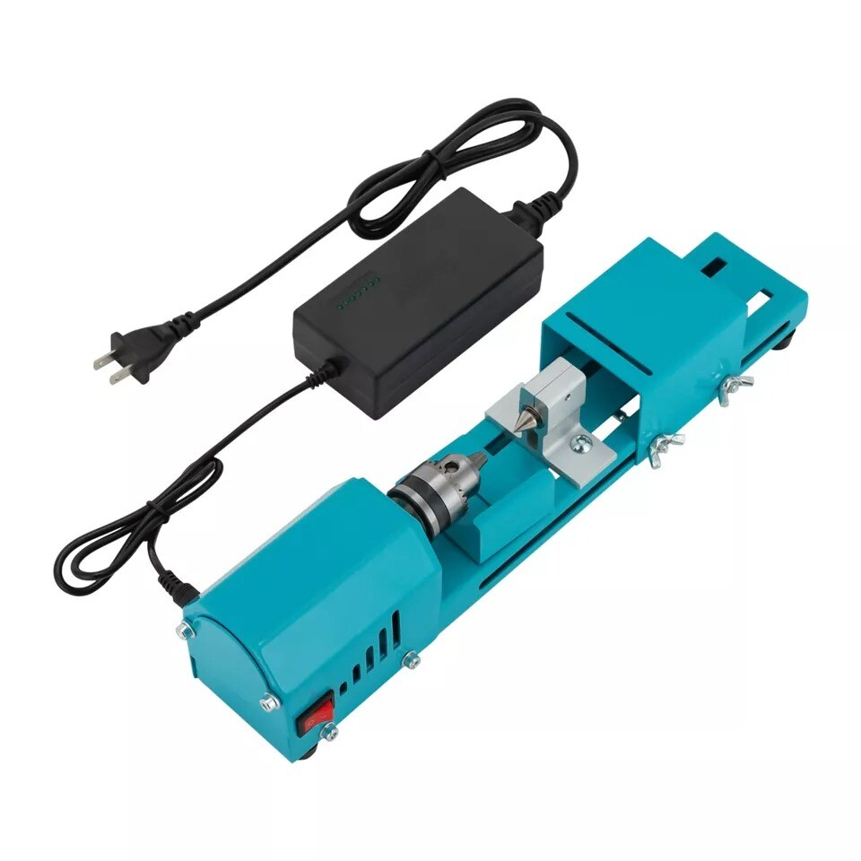 Mini Wood Lathe Machine Speed Adjustable Rotary Tool Buddha Pearl Lathe Milling