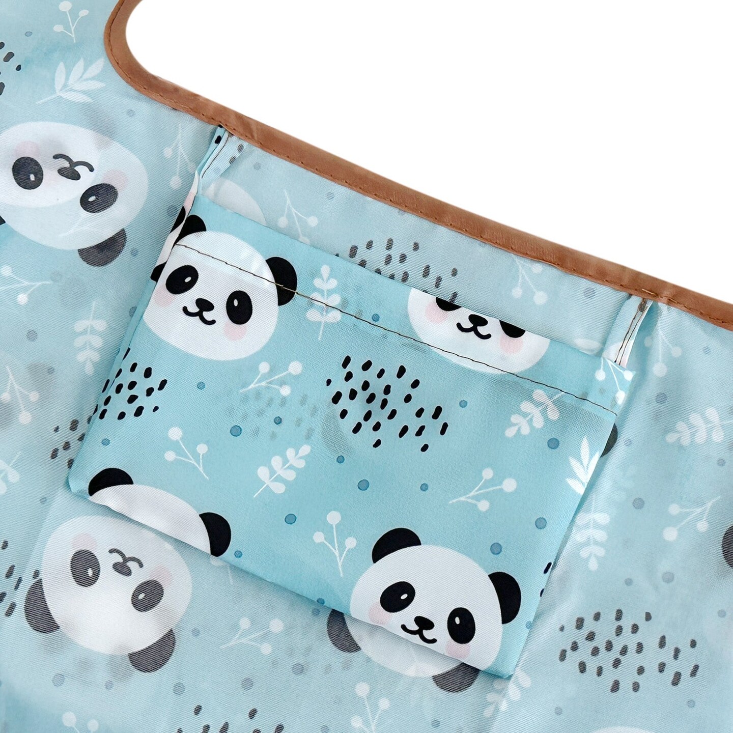 Wrapables Large Foldable Tote Nylon Reusable Grocery Bags, Panda