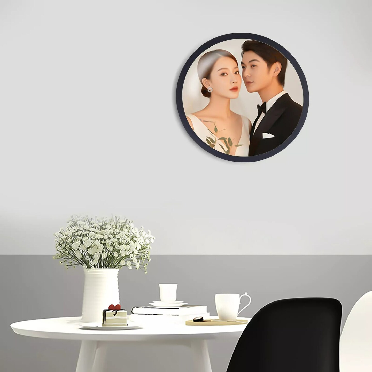 Clear Wedding Photo Decorative Frame Home Photo Frame Black 16"Wall Photo Frame