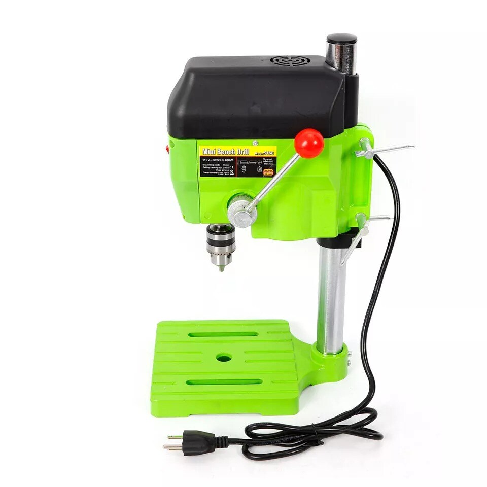 BG-5166A Wood Metal Drill 2-Speed Press Stand Drilling Machine DIY Work Bench