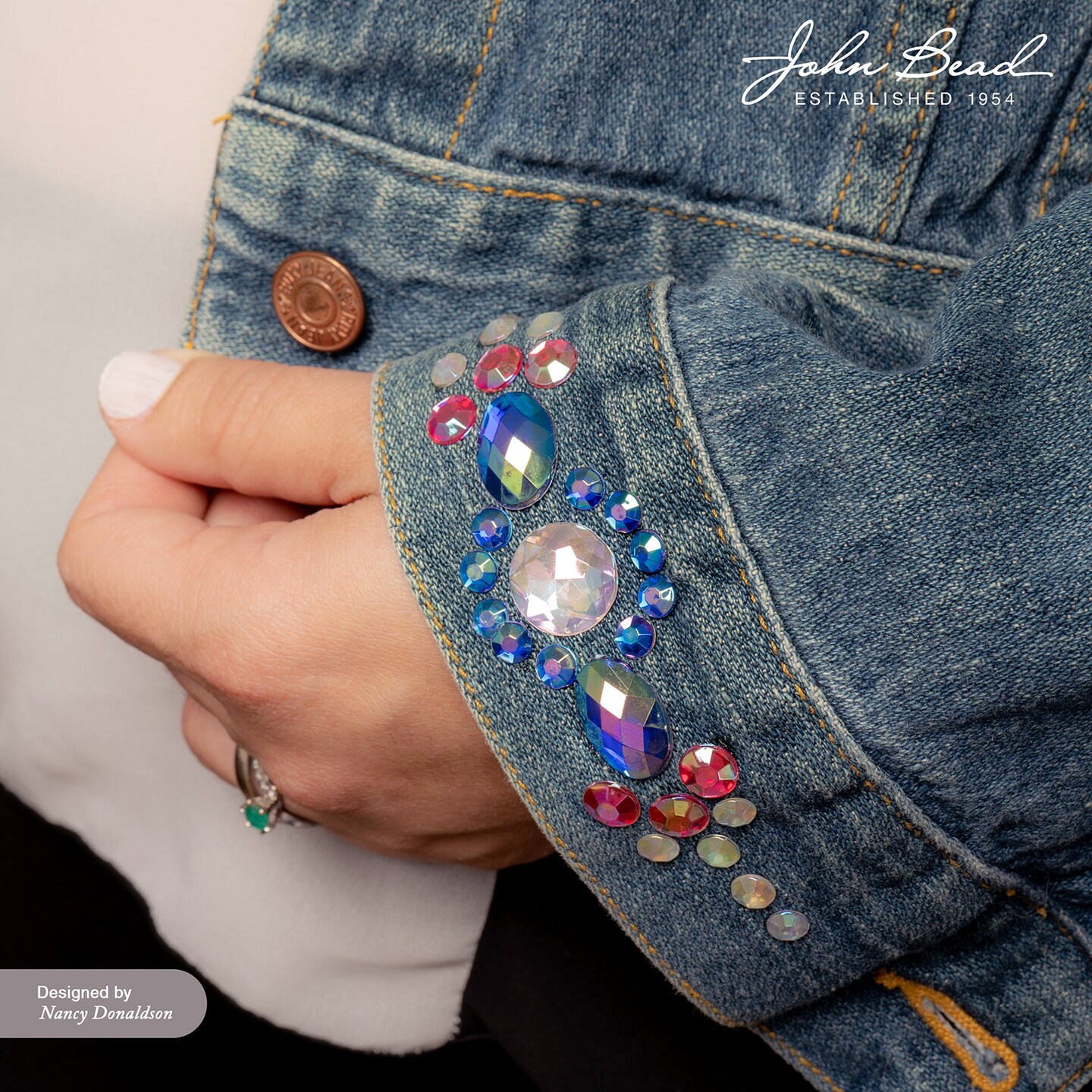 John Bead 20mm Round Acrylic Flat Back Rhinestones, 200pcs