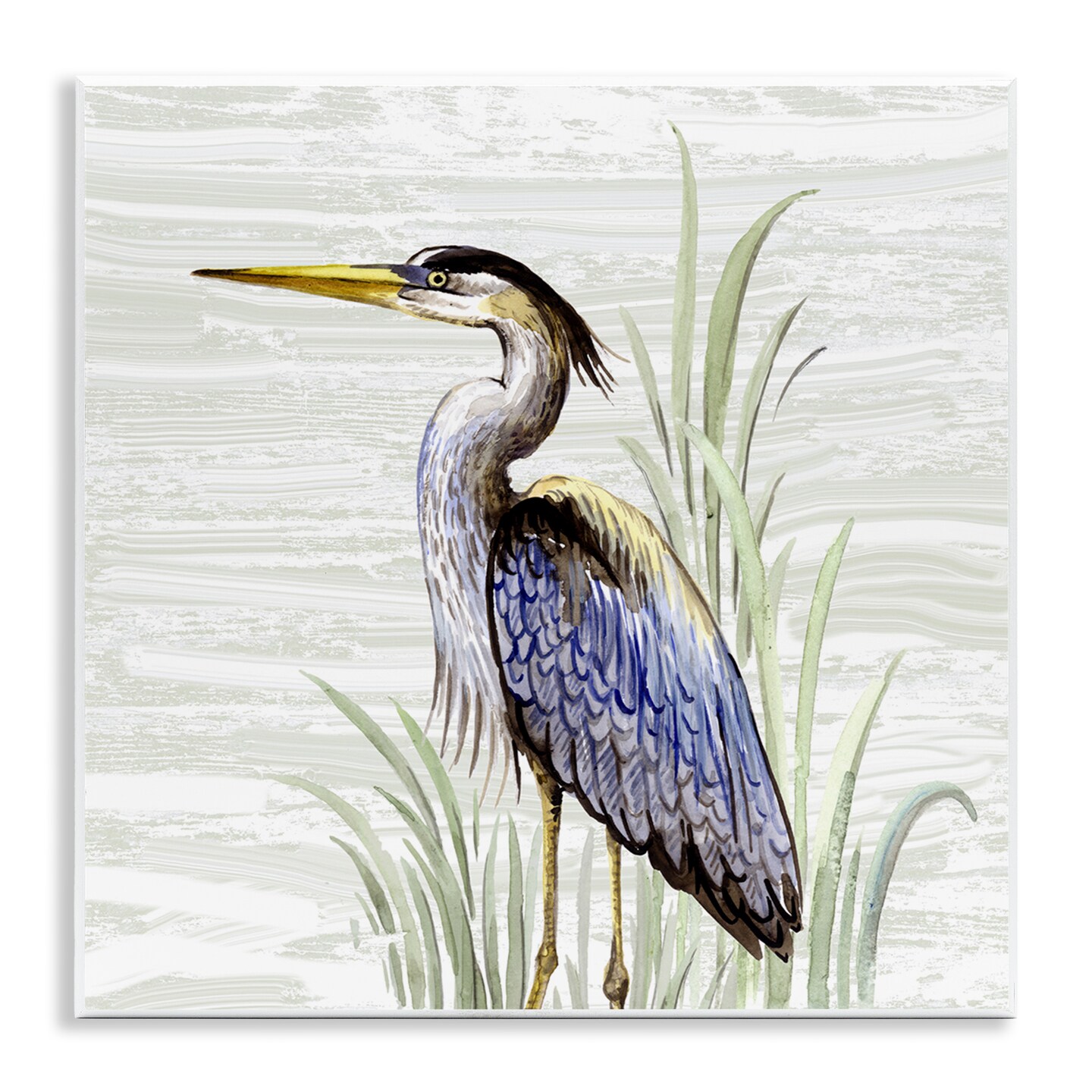 Stupell Industries Beach Bird Simple Heron Wall Plaque Art Design by Elena Vladykina