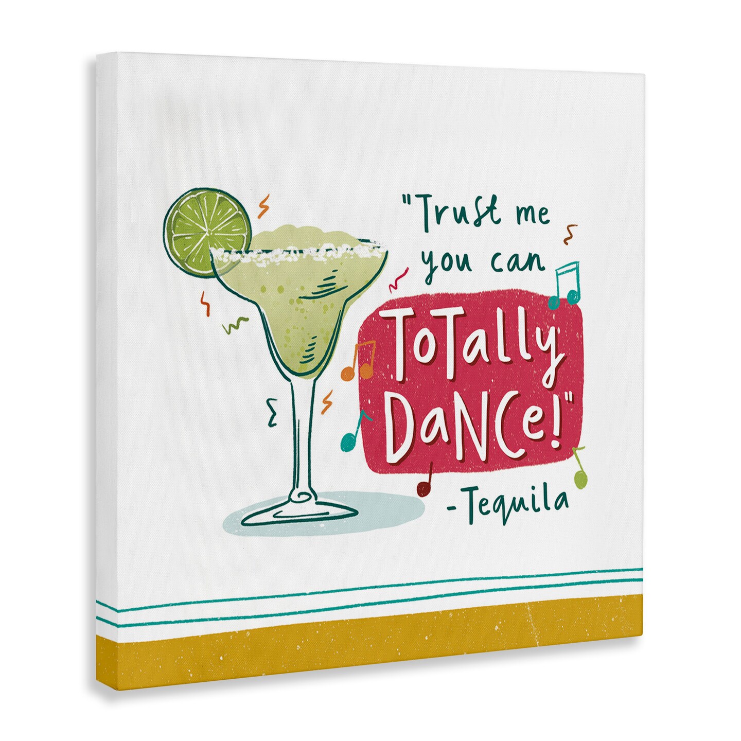 Stupell Industries Funny Tequila Phrase Canvas Wall Art Design by Courtney Morgenstern