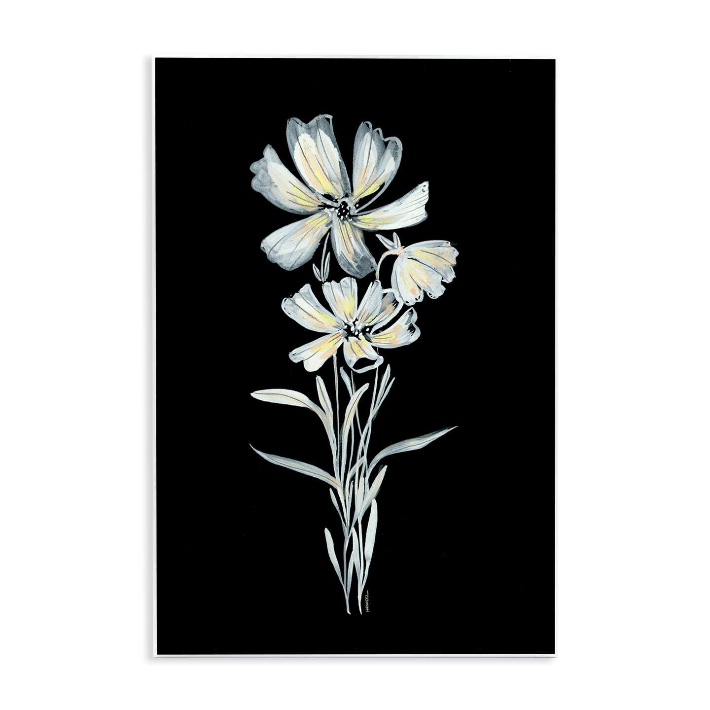 Stupell Industries Tall Floral Stems Wall Plaque Art Design by Leeza Hernandez