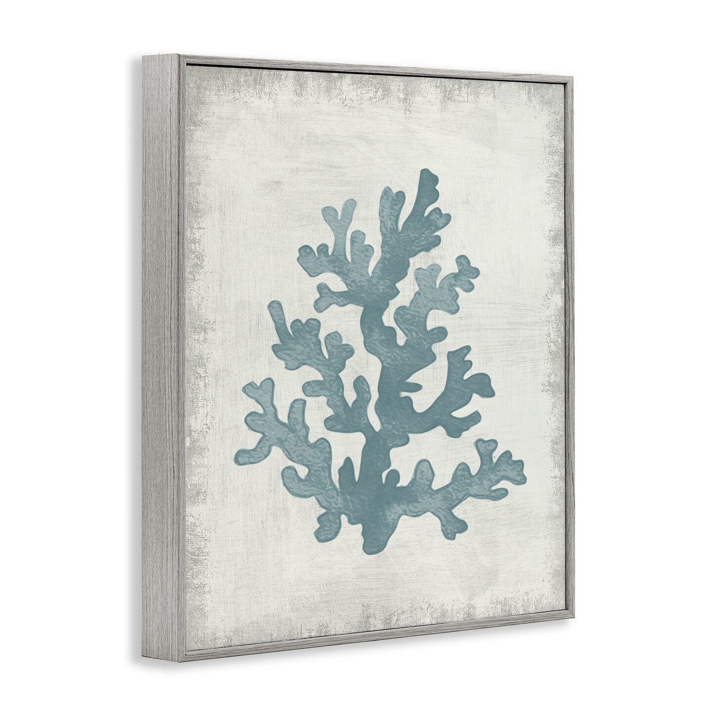 Stupell Industries Blue Coral Form Framed Giclee Wall Art Design by Conrad Knutsen