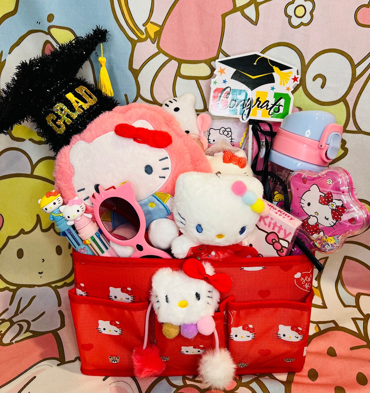 Personalized Custom Gift Basket Hello Kitty Cinnamoroll Kuromi Melody Pochacco Birthday Christmas Valentine Graduation Any Occasion - image9