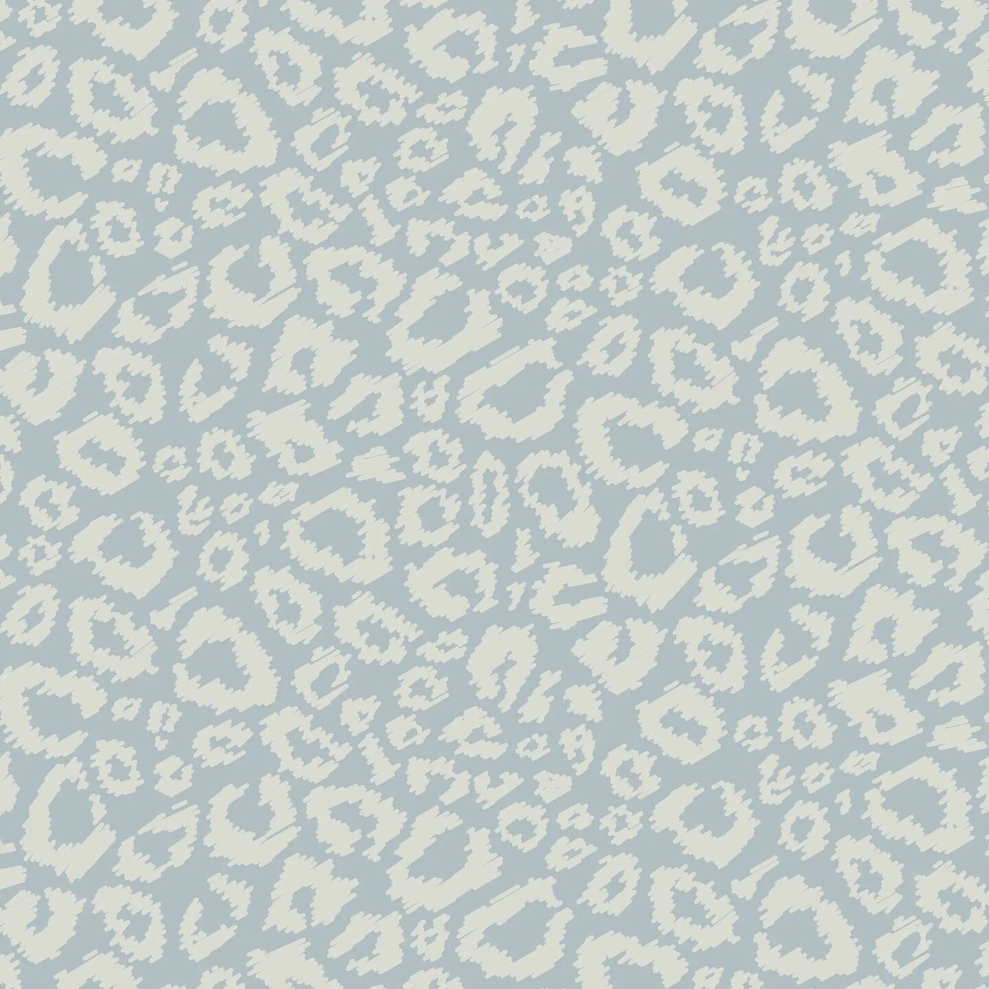 Pale Blue Scribble Leopard Gift Wrap