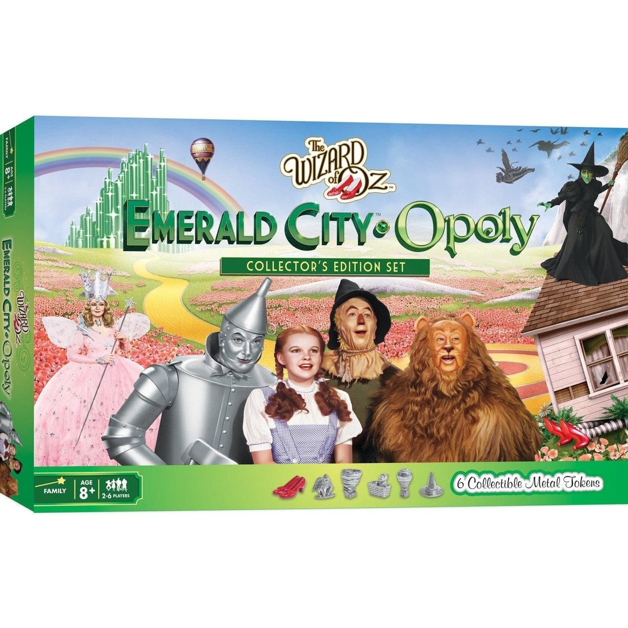 The Wizard Of Oz Emerald City Opoly Board Game Adventure 2-6 Players Ages 8+