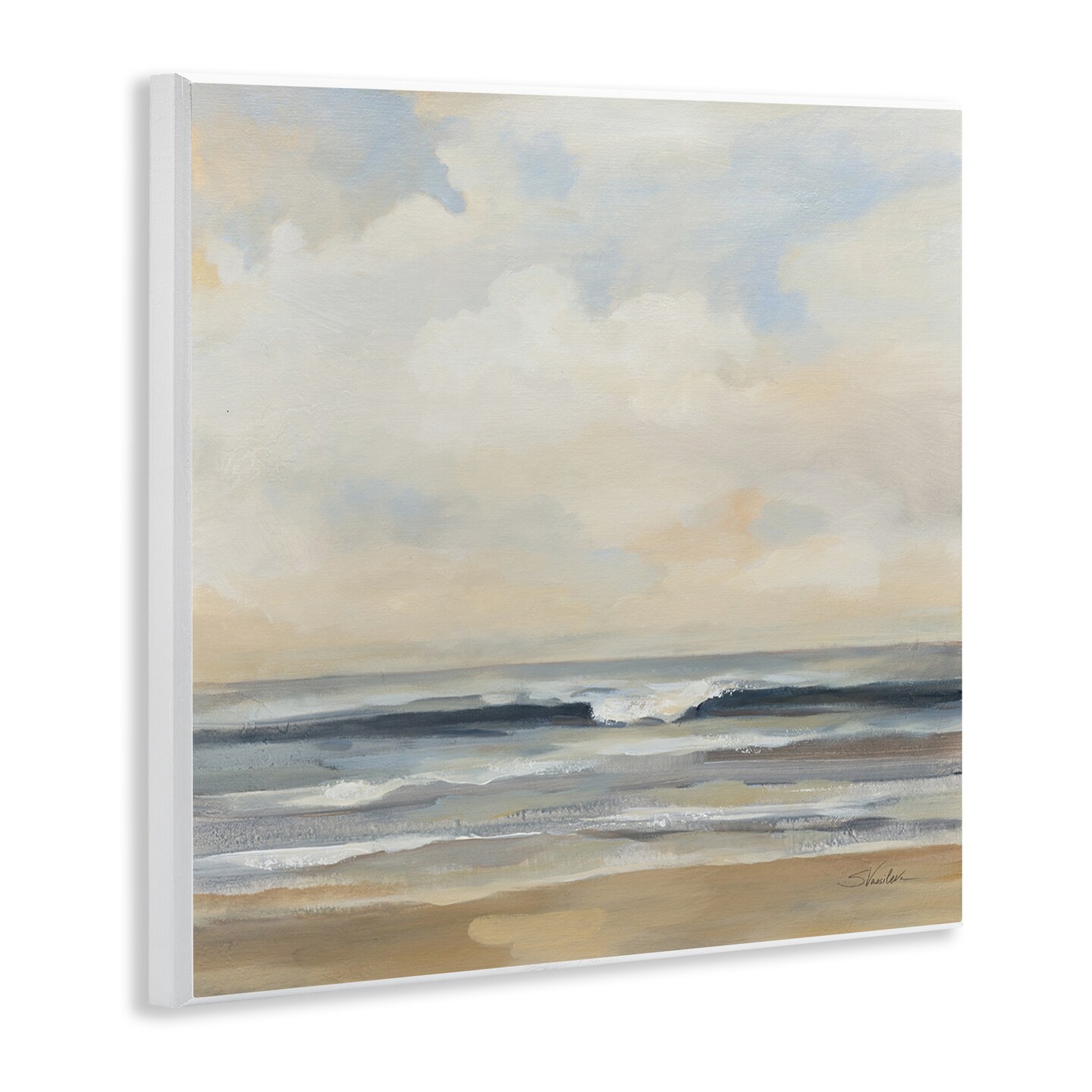 Stupell Industries Misty Haze Shoreline Wall Plaque Art Design by Silvia Vassileva