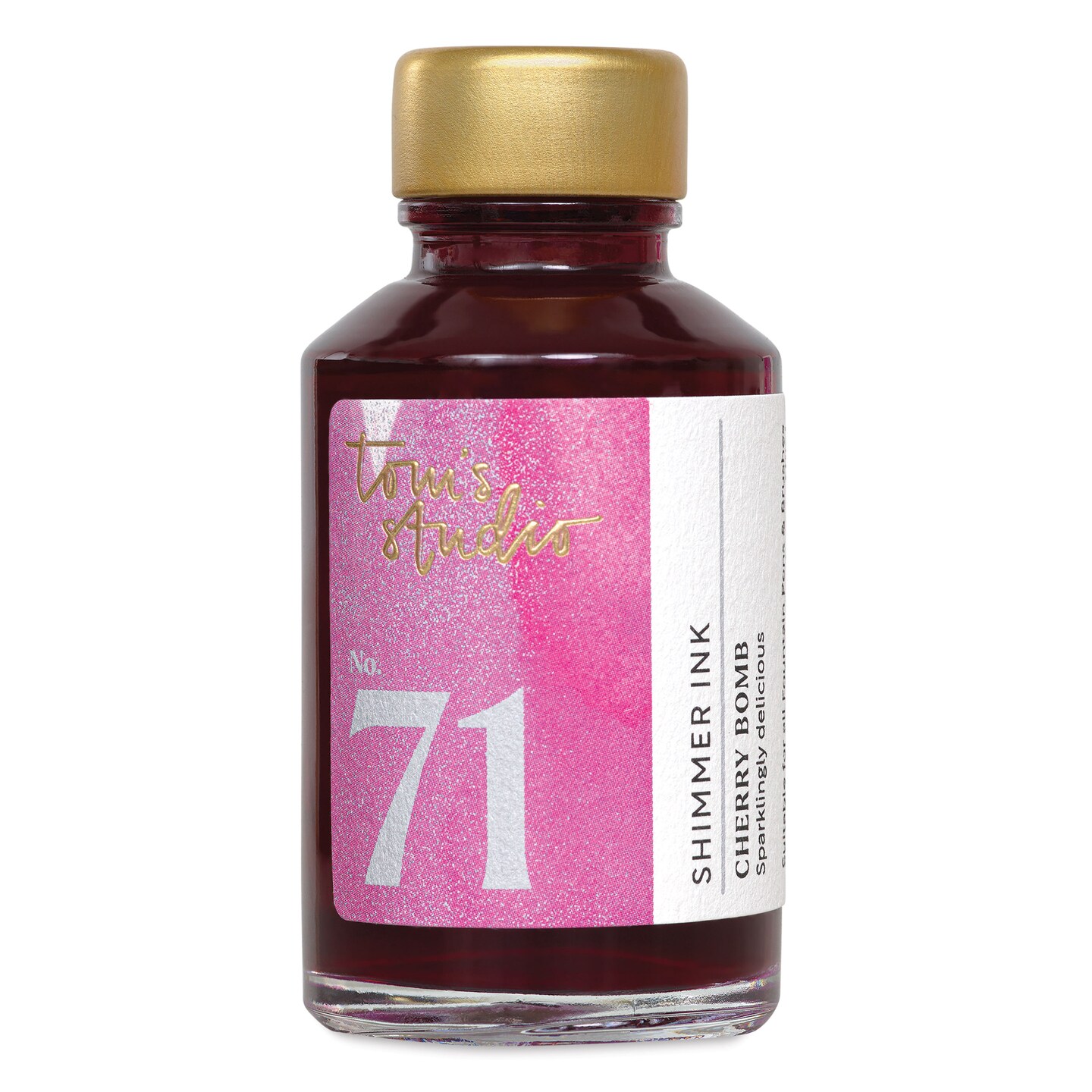 Tom&#x27;s Studio Shimmer Fountain Pen Ink - Cherry Bomb, 50 ml